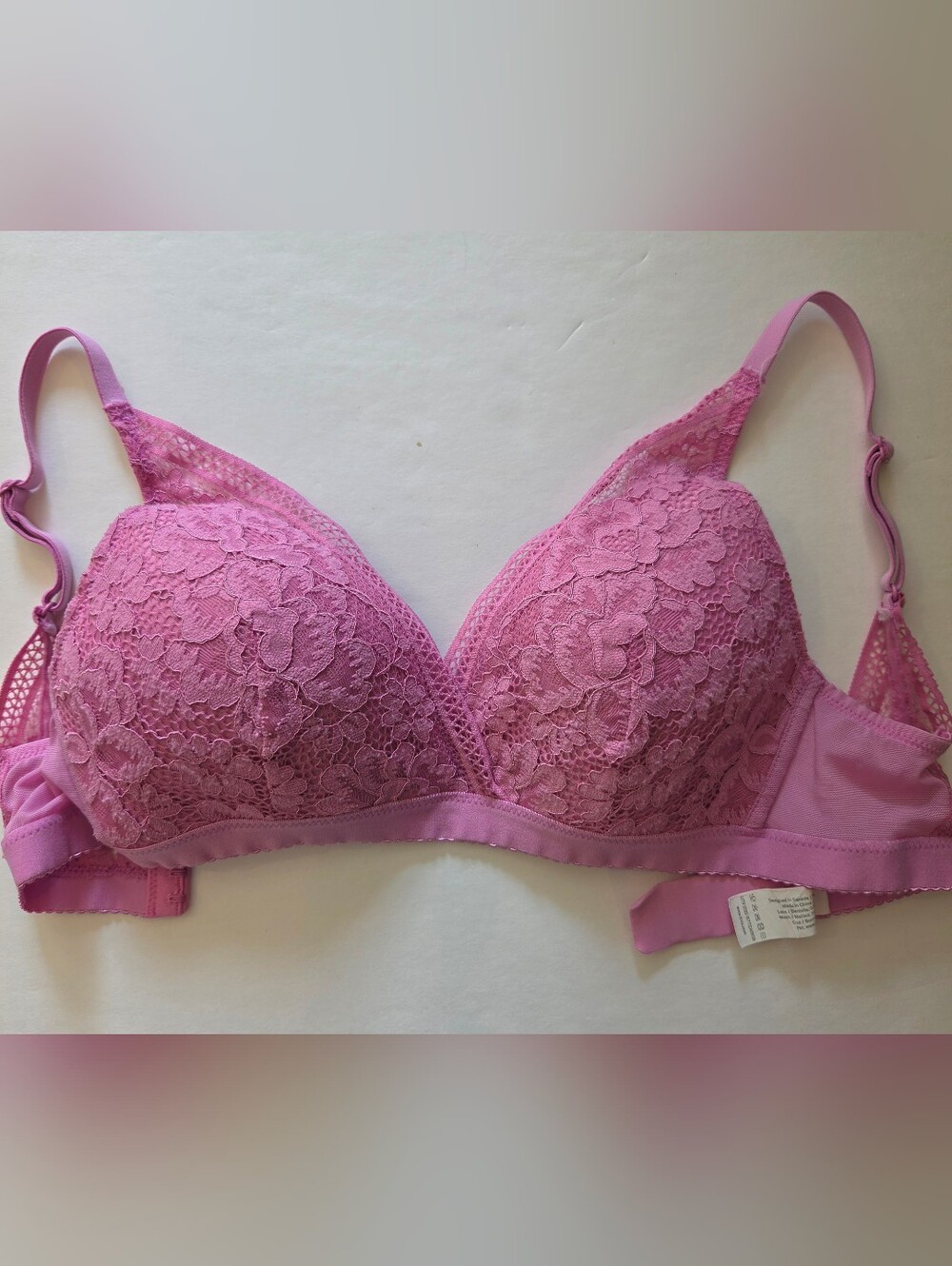 NEW Knix Knixy Lace Deep-V Wireless Bralette (Pink)